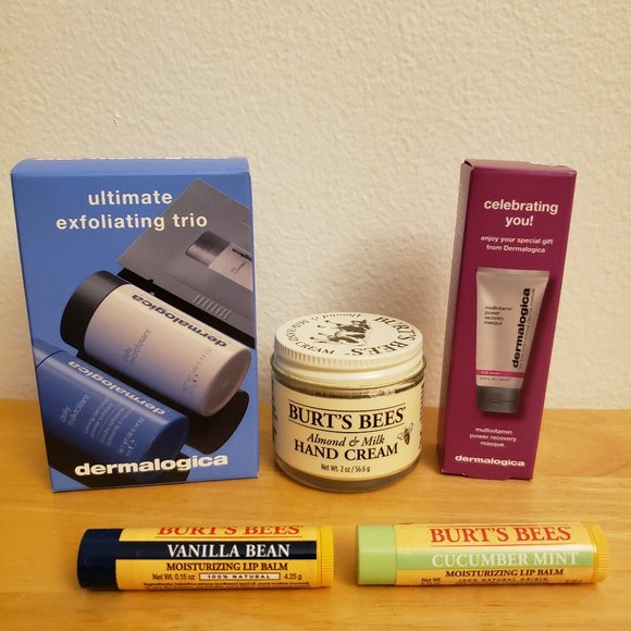 Dermalogica Ultimate Exfoliating Trio, AGE Smart + Burt's Bees Cream, Lip Balm - Picture 1 of 12